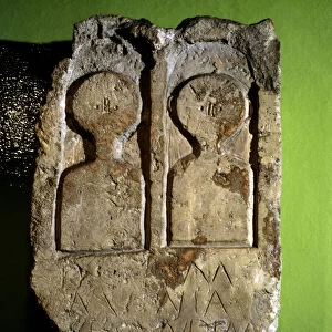 Stela carved in an ashlar made in limestone, from the Oppidum of Pamplona