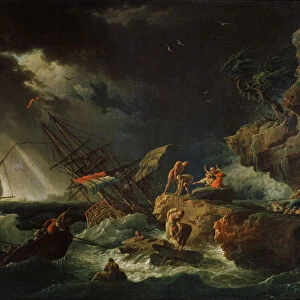 Storm at the Sea, 1740s. Artist: Claude-Joseph Vernet