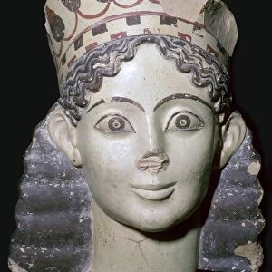 Terracotta head of a Sphinx, 6th century BC