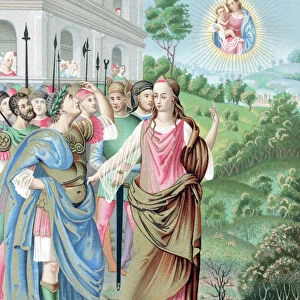 The Tiburtine Sibyl announcing to Caesar the coming of Jesus, 16th century
