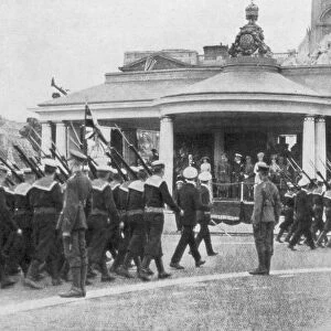 Victory parade passing the Victoria Memorial and Buckingham Palace, London, 19 July, 1919