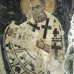 Wall painting of St Gregory, 13th century