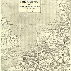 The War Map of Western Europe, 1915. Creator: Unknown
