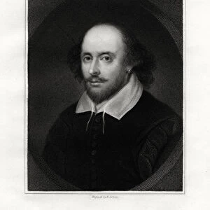 William Shakespeare, English playwright, 19th century. Artist: E Scriven
