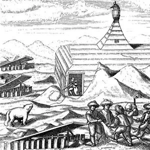Winter quarters of Willem Barents expedition to the Arctic, 1596-1597