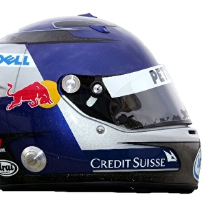 BMW Sauber F1. 07 First Run: Helmet of Sebastian Vettel BMW Sauber F1 Test Driver, side view
