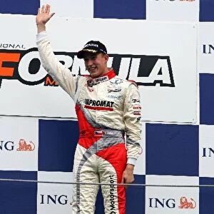 Formula Master: Race winner Josef Kral JD Motorsport celebrates on the podium