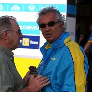 Formula One World Championship: Jacques Regis FFSA with Flavio Briatore Renault Team Principal