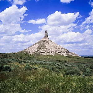 Chimney Rock, A Nebraska Landmark; Scottsbluff, Nebraska, United States Of America