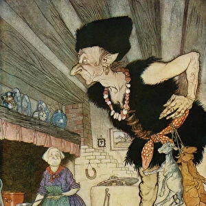 Fee Fi Fo Fum I Smell The Blood Of An Englisman. Illustration From Jack And The Beanstalk From The Book English Fairy Tales Retold By F. a. Steel With Illustrations By Arthur Rackham, Published 1927