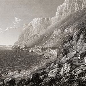 Gibraltar, Catalan Bay. From The Original Painting By Lt. Col. Batty F. R. S. From The Book "Select Views Of Some Of The Principal Cities Of Europe"Published London 1832. Engraved By J. T. Willmore