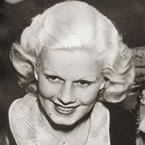 Jean Harlow, born Harlean Harlow Carpenter, 1911 - 1937. American film actress and sex symbol of the 1930s. From These Tremendous Years, published 1938