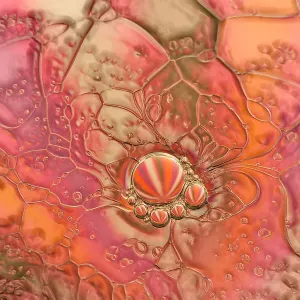 Ein abstrakter Blick auf Blasen an der Oberfläche