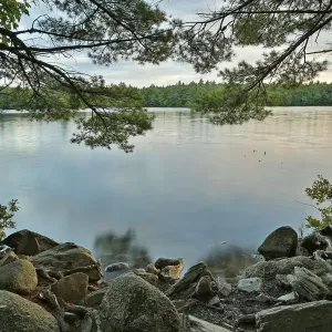 Lake at sunset, Kejimkujik National Park, Nova Scotia, Canada Lake at sunset, Kejimkujik National Park, Nova Scotia, Canada