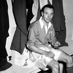 1953 FA Cup Final Stanley Matthews of Blackpool with his winners medal