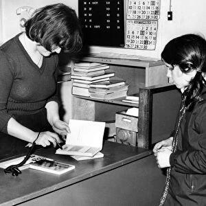 Computer service at Central Library, Coventry. 16th October 1976