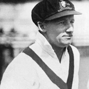 Don Bradman, Cricketer Wearing cricket whites and cap Circa 1930