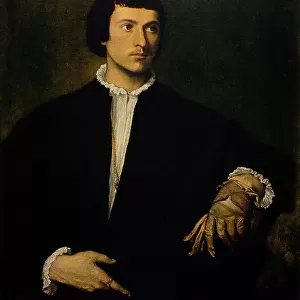 Man with the glove, oil on canvas, Titian (1485-1576), The Louvre Museum, Paris