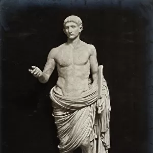 Marble statue of Drusus, son of Tiberius, kept in the National Archeological Museum of Naples
