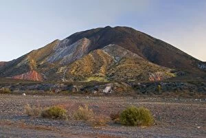 hills with colorful rock