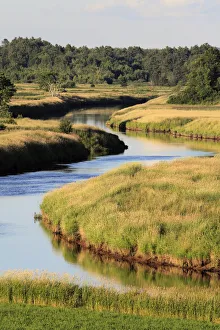 Annapolis River winding east through agricultural land, Canada Annapolis River winding east through agricultural land, Canada