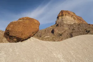 Cerro Castellan, ancient volcanic peak, Big Bend National Park, Texas Cerro Castellan, ancient volcanic peak, Big Bend National Park, Texas