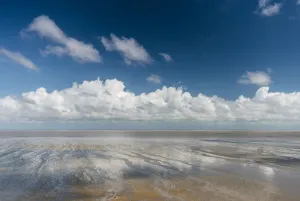 Tranquility Prints: Clouds over ocean, Guyana