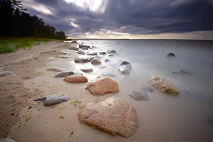 The coast of Lahemaa National Park is characterized by forest, beaches with boulders and the sea The coast of Lahemaa National Park is characterized by forest, beaches with boulders and the sea