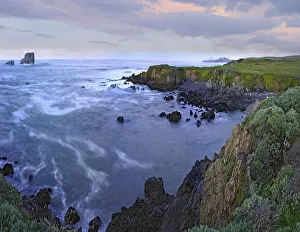 Tranquility Prints: Coastal cliffs, Point Piedras Blancas, California