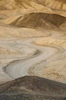 Desert Prints: Dirt road, Twenty Mule Team Canyon, Death Valley National Park, California