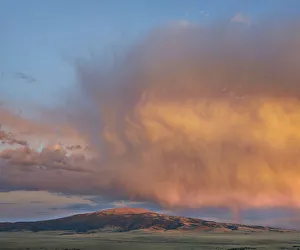 Blue Sky Prints: Giant cumulonimbius cloud, Sierra Grande shield volcano, near Cauplin, New Mexico
