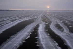 Frozen Prints: Ice, Putorana Plateau, Siberia, Russia