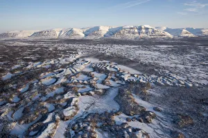 Blue Sky Prints: Plateau and mountains, Putorana Plateau, Siberia, Russia