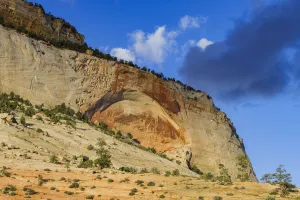 Blue Sky Prints: Red Arch Mountain, Zion National Park, Utah