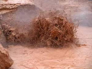 Red Spouter fumarole, Yellowstone National Park, Wyoming, USA Red Spouter fumarole, Yellowstone National Park, Wyoming, USA