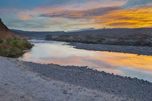 Tranquility Prints: River at dawn, Rio Grande, Big Bend National Park, Texas