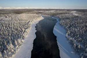 Blue Sky Prints: River in plateau, Putorana Plateau, Siberia, Russia