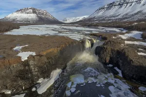 River with waterfall in plateau, Putorana Plateau, Siberia, Russia River with waterfall in plateau, Putorana Plateau, Siberia, Russia