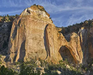 Blue Sky Prints: Rock arch, La Ventana Arch, El Malpais National Monument, New Mexico