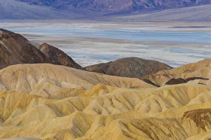 Blue Sky Prints: Rock formations, Zabriskie Point, Death Valley National Park, California