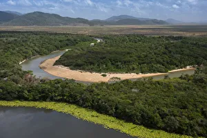 Blue Prints: Rupununi River flowing through rainforest, Rupununi, Guyana