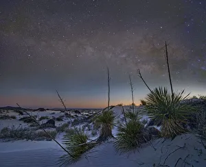 Salt flats at night, Guadalupe Mountains National Park, Texas