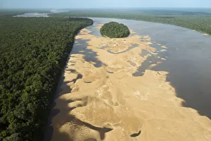 Blue Prints: Sandbank in river, Essequibo River, Guyana