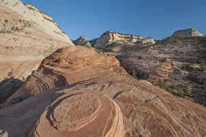 Blue Sky Prints: Sandstone pedestal, Zion National Park, Utah