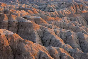 Rock Formation Prints: Sandstone rock formations, Badlands National Park, South Dakota