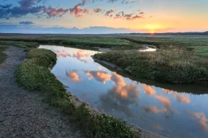 Sunrise at the Slufter Valley, The Netherlands, Noord-Holland, Texel, De Slufter Sunrise at the Slufter Valley, The Netherlands, Noord-Holland, Texel, De Slufter